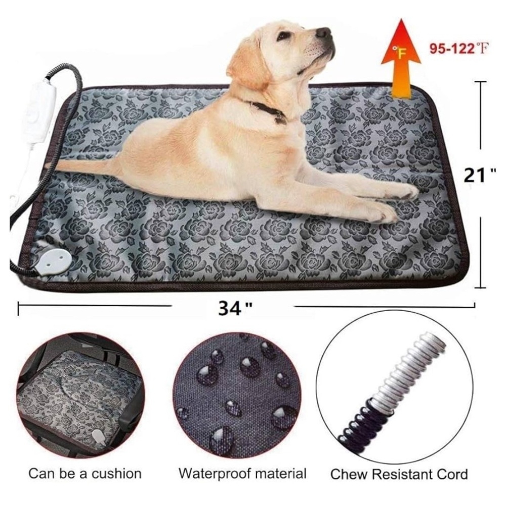 Dog electric heating pad, XXL 34”x21”